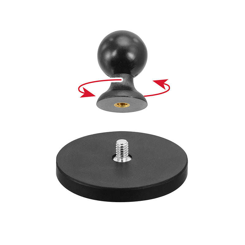 Arkon SP1420MAG25 65mm Diameter Round Heavy-Duty Magnetic Base with 25mm (1 inch) Ball (sku 57055)