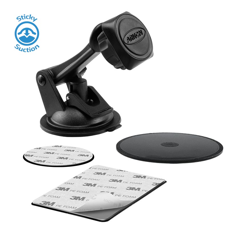 Arkon MAG179 Magnetic Sticky Suction Car Phone Mount for iPhone X, 8, 7, 6S Plus, 8, 7, 6S Galaxy S8, Note 8 (sku 41069)