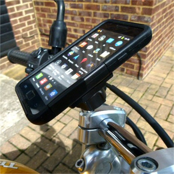 Impact Anti-Shock Motorcycle Handlebar Top Clamp M8 Mount for the Samsung Galaxy S2 - S II Phone (sku 11172)