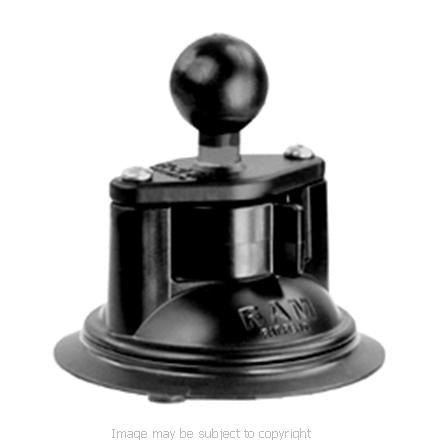 RAM 3 1-4inch TWIST &amp; LOCK Suction Cup Mount, LONG Arm with Camera - Camcorder Base RAM-B-166-201C (SKU 6412)