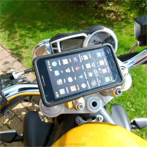 Impact Anti-Shock Motorcycle Handlebar Top Clamp M8 Mount for the Samsung Galaxy S2 - S II Phone (sku 11172)