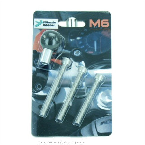 Motorcycle Handlebar Top Clamp M6 Mount &amp; Ultimate Addons 3 Prong Adaptor  (sku 18786)