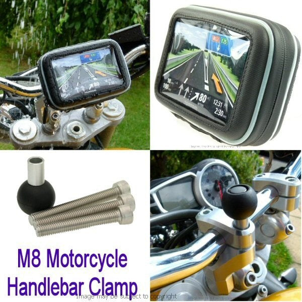 6inch Screen Waterproof GPS SatNav Motorcycle M8 Handlebar Mount (sku 14144)