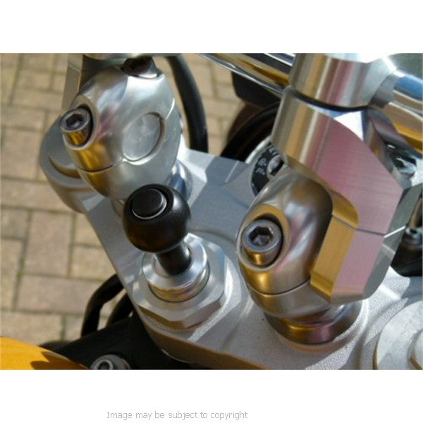 Sports Bike Motorcycle Mount for Fork Stem Yoke 17.5mm-20.5mm with Waterproof GPS Case fits TomTom ONE SatNav Systems (sku 10322)