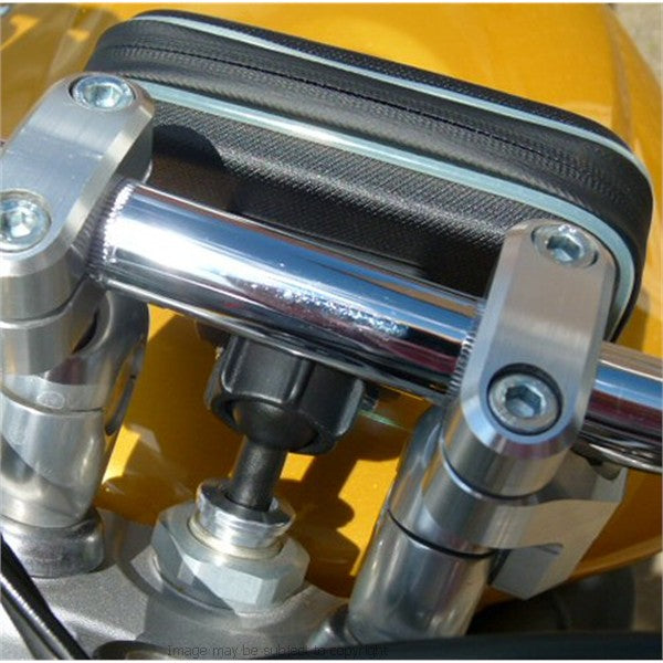 Sports Bike Motorcycle Mount for Fork Stem Yoke 17.5mm-20.5mm with Waterproof GPS Case (SKU 14490)