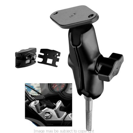 GENUINE RAM MOUNT with STANDARD 3inch ARM &amp; TOMTOM GO 930 TRAFFIC - IQ ROUTES CRADLE for MOTORCYCLE HANDLEBAR CLAMPS (SKU 6024)