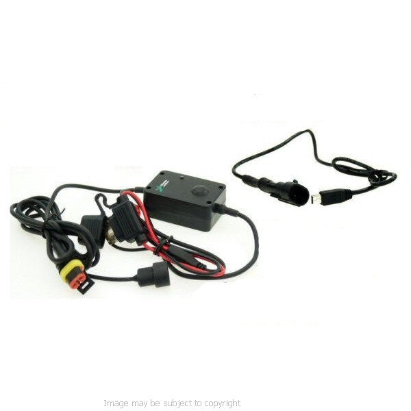 Straight Mini USB Direct to Battery Hard Wire Motorcycle Charging Cable for Garmin Nuvi &amp; Streetpilot (sku 10059)