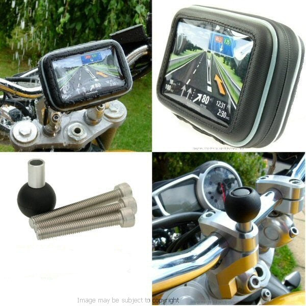 Waterproof Garmin Nuvi 1490 Motorcycle M8 Handlebar Mount (sku 14131)