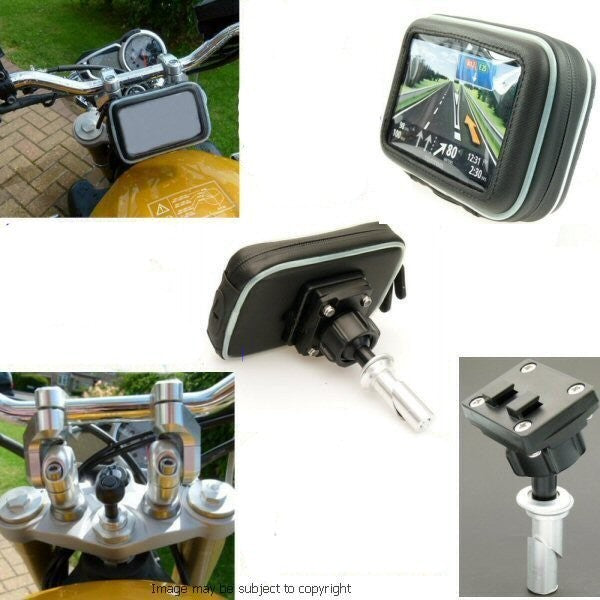 Waterproof Garmin Nuvi 1490 Motorcycle Yoke Mount - 19mm (sku 14132)