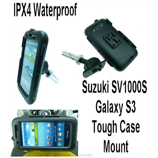 Suzuki SV1000S Samsung Galaxy S3 Motorcycle Mount 13-14mm (sku 14369)
