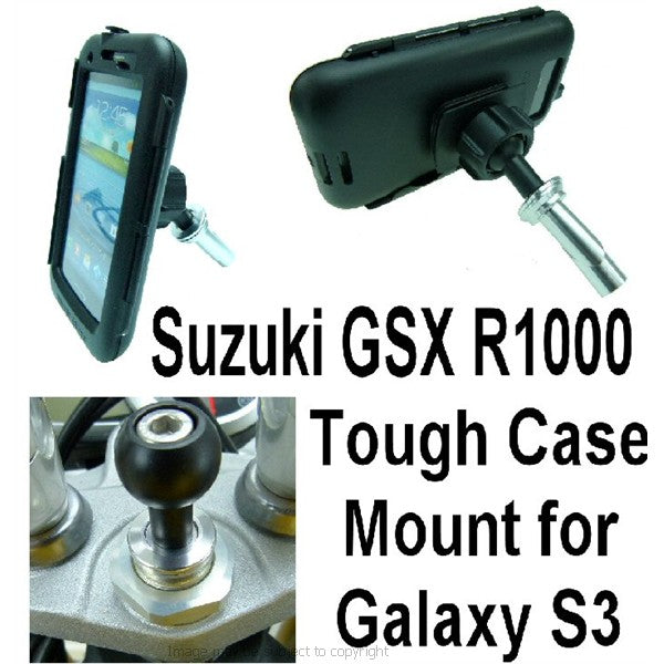 Suzuki GSX R1000 2005-2007 Samsung Galaxy S III S3 Motorcycle Mount 13-14mm (sku 14370)