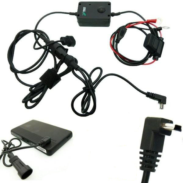 Motorcycle Battery Hard Wire Charging Cable for Garmin Nuvi 1490 (SKU 14382)