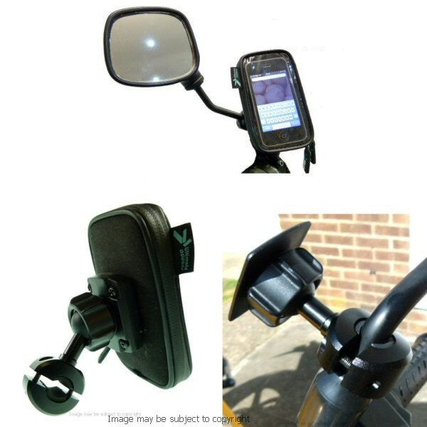 Waterproof iPhone 5 Motorcycle Mirror Mount (sku 15114)