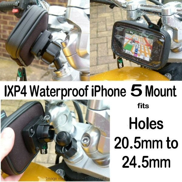 24mm iPhone 5 Central Fork Stem Yoke Motorcycle Mount (sku 15122)