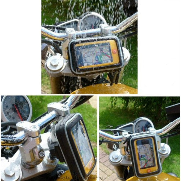 Motorcycle Bike 13mm Fork Stem Yoke Mount with Apple iPhone 5 Waterproof Case (sku 15132)