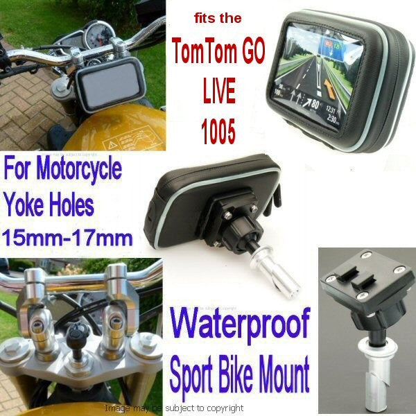 TomTom GO LIVE 1005 Motorcycle Yoke Mount - 15mm (sku 14178)