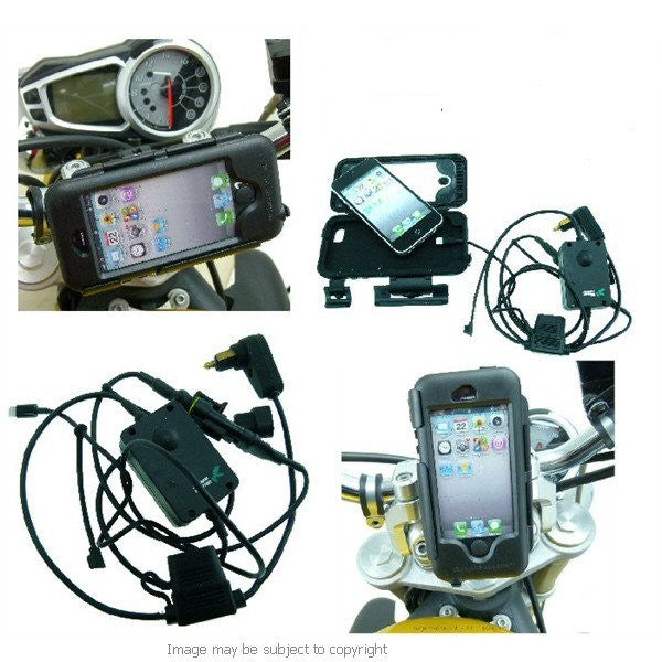 iPhone 5C Waterproof Motorcycle DIN - Hella Powered PRO Mount (sku 19299)