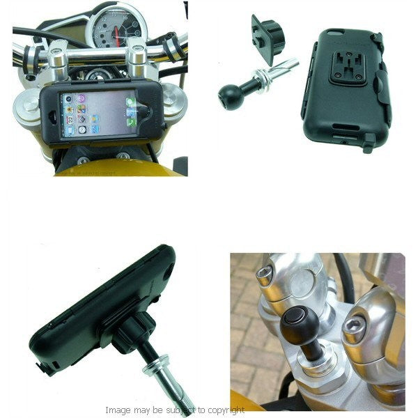 IPX4 Waterproof 15mm-17mm Fork Stem Yoke Tough Case Mount for iPhone 5 (sku 16241)