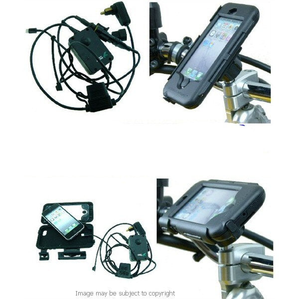 Motorcycle Hella - DIN Powered Tough Case M8 Handlebar Clamp Mount for iPhone 5 (sku 16256)