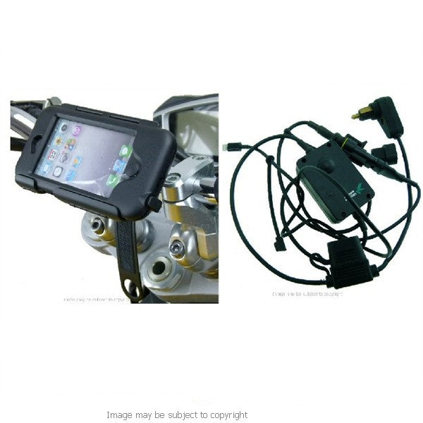 Hella - DIN Powered iPhone 5 Locking Strap Tough Case Motorcycle Mount (sku 16419)
