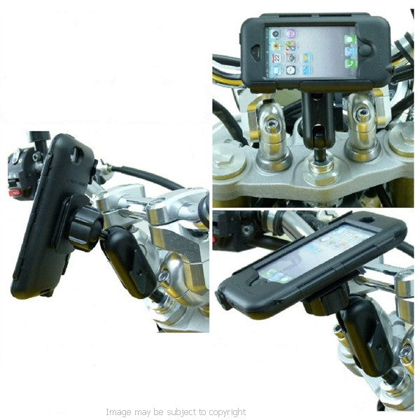Waterproof Extension Arm iPhone 5 20.5mm-24.5mm Motorcycle Fork Stem Yoke Mount (sku 16423)