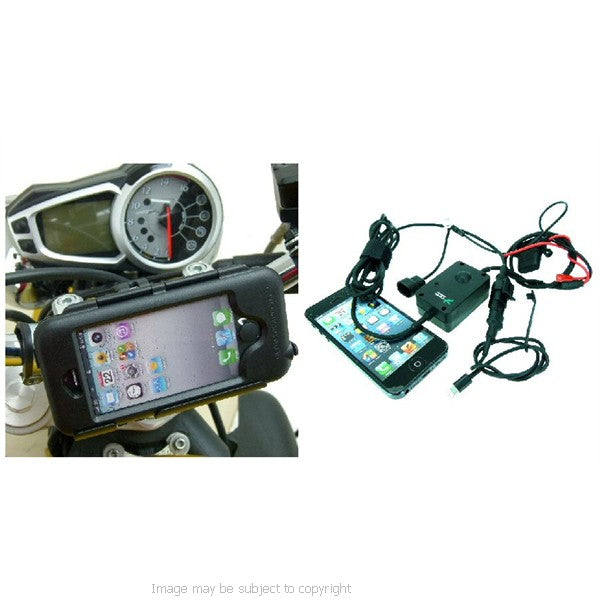 iPhone 5S Powered Waterproof Motorcycle Hardwire PRO Mount Kit (sku 17623)