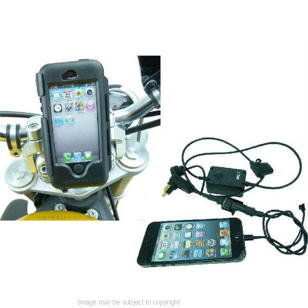iPhone 5S Waterproof Motorcycle DIN - Hella Powered PRO Mount (sku 17624)