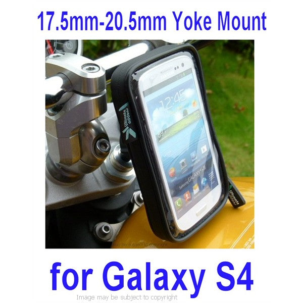17.5-20.5mm Galaxy S4 GT-i9500 Motorcycle Central Fork Stem Yoke Mount (sku 16791)