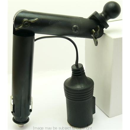 Arkon Garmin Nuvi - StreetPilot Lighter Socket Pedestal with Additional Power Socket 17mm fitting use with existing original cradle (SKU 7325)