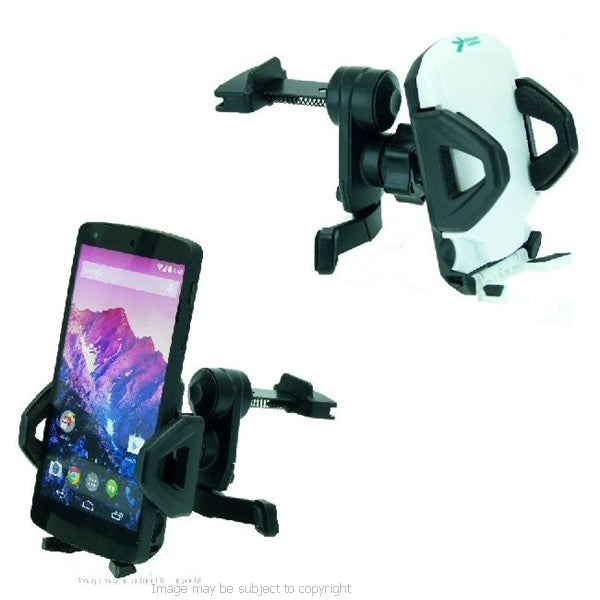 White 'Easy Fit' Vehicle Air Vent Mount for LG Google Nexus 5 (sku 18376)