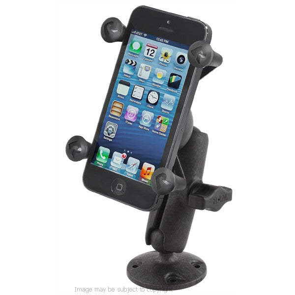 RAM X-Grip iPhone 5c Holder with Double Socket Arm and Flat Surface Mount (sku 18459)