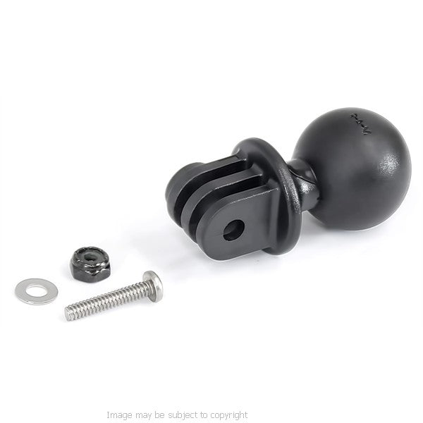 RAM Medium Tough-Clamp with Double Socket Arm and Custom GoPro Hero Adapter. (sku 18485)