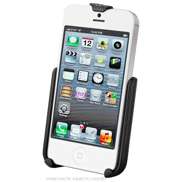 RAM iPhone 5 Custom Cradle with Diamond Base 1inch Ball, Double Socket Arm and RAM Twist and Tilt Mirror Base (sku 18480)