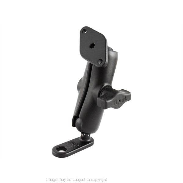 RAM iPhone 5s Custom Cradle with Diamond Base 1inch Ball, Double Socket Arm and Mirror- Pinchbolt Mount (sku 18472)