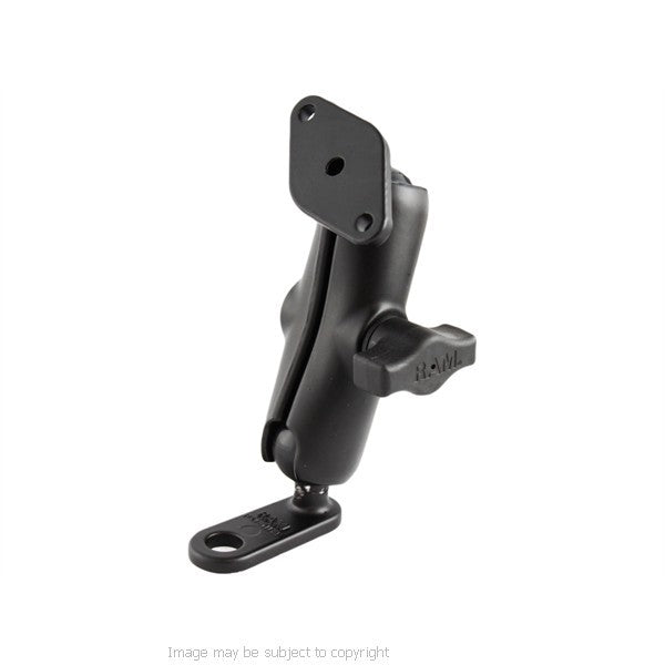 RAM iPhone 6 PLUS Custom Cradle with Diamond Base 1inch Ball, Double Socket Arm and Mirror- Pinchbolt Mount (sku 42733)