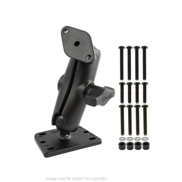 RAM iPhone 5c Custom Cradle with Diamond Base 1inch Ball, Double Socket Arm and Reservoir Cover Mount (sku 18476)