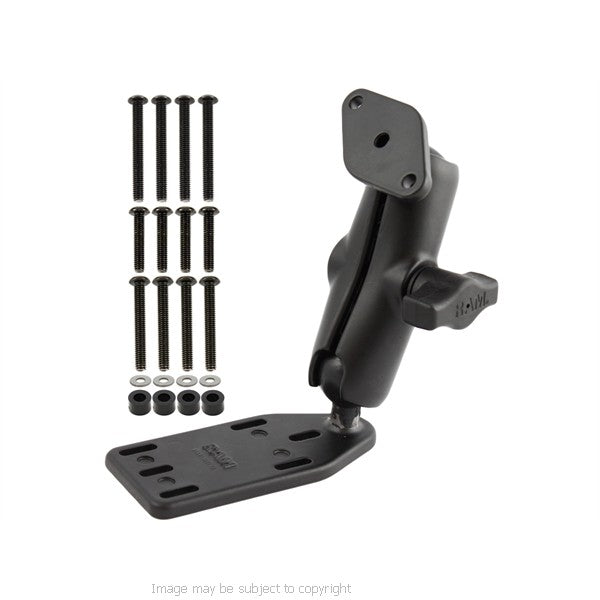 RAM iPhone 5c Custom Cradle with Diamond Base 1inch Ball, Double Socket Arm and Reservoir Cover Mount (sku 18479)
