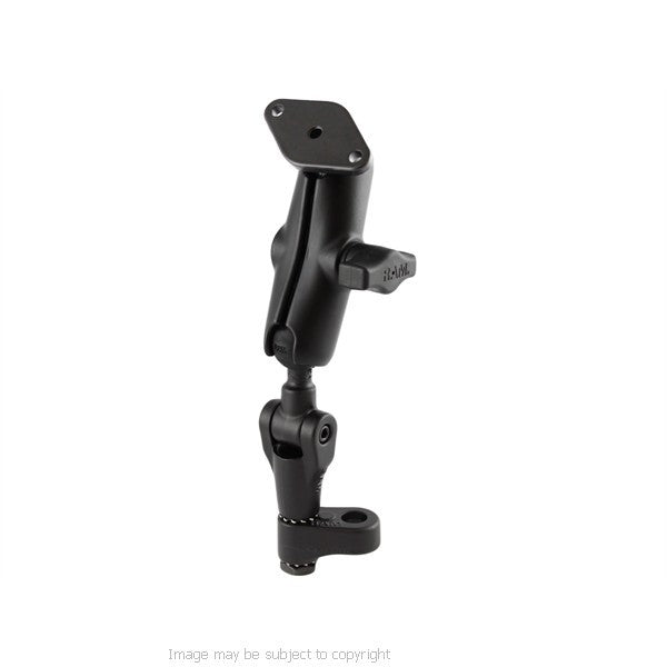 RAM iPhone 8 PLUS Custom Cradle with Diamond Base 1inch Ball, Double Socket Arm and RAM Twist and Tilt Mirror Base (sku 42739)