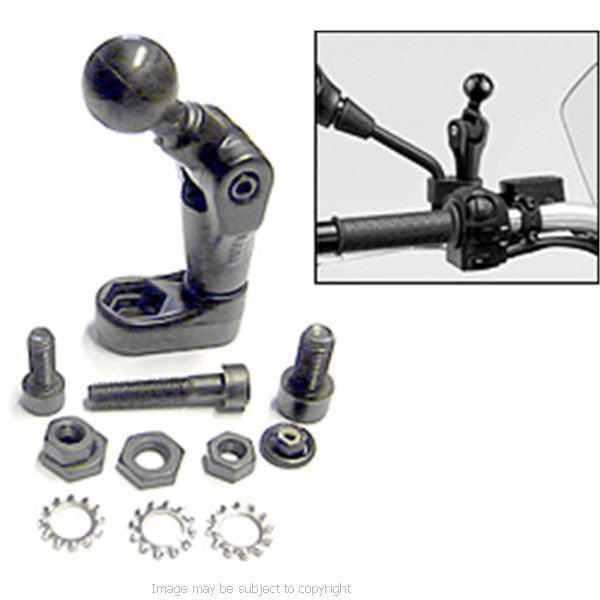 RAM iPhone 5 Custom Cradle with Diamond Base 1inch Ball, Double Socket Arm and RAM Twist and Tilt Mirror Base (sku 18480)
