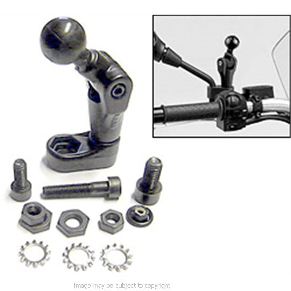 RAM iPhone 7 PLUS Custom Cradle with Diamond Base 1inch Ball, Double Socket Arm and RAM Twist and Tilt Mirror Base (sku 42738)