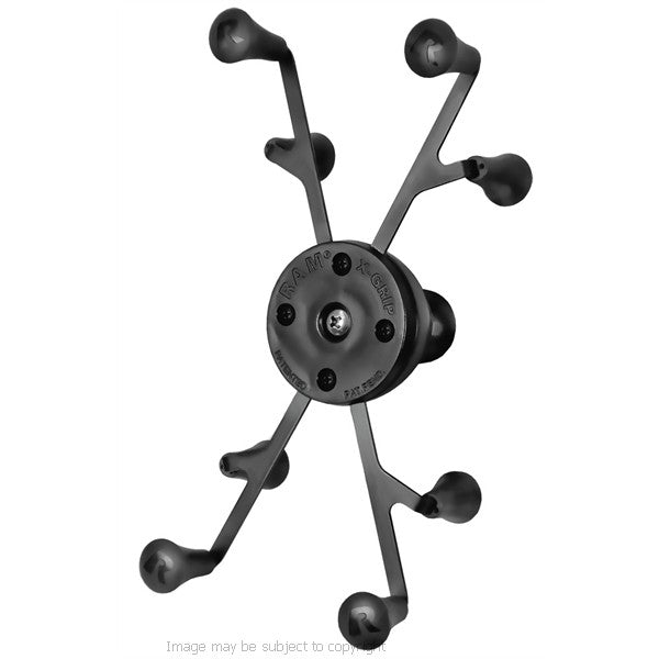 RAM Medium Tough-Clamp with Double Socket Arm &amp; Universal X-Grip 7inch Small Tablet Holder. (sku 18483)