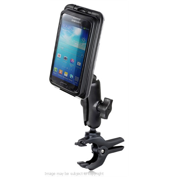 RAM Small Tough-Clamp with Double Socket Arm, 1inch Ball Diamond Base &amp; Large Aqua Box Pro 20 (sku 18508)