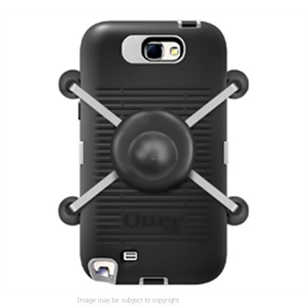 RAM Medium Tough-Clamp with Double Socket Arm &amp; Universal X-Grip IV Large Phone-Phablet Holder. (sku 18487)