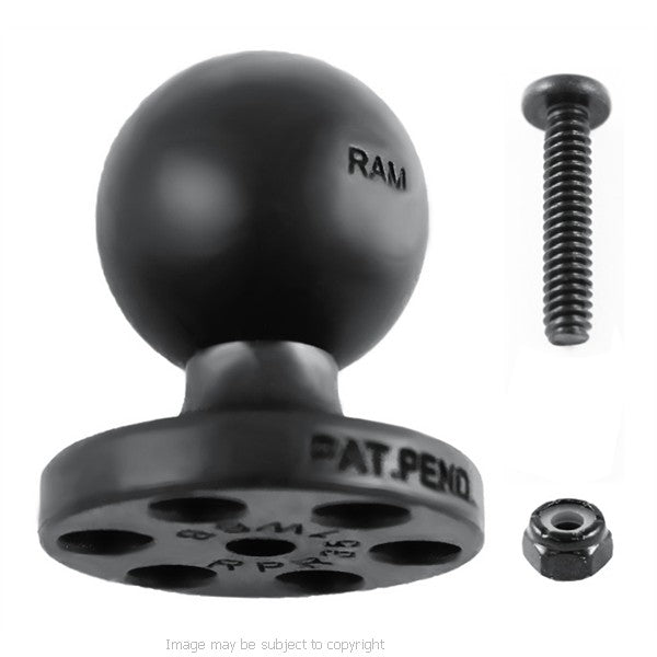 RAM Extra 1inch Ball with Hardware for the Small-Medium Tough-Clamp.(sku 18512)