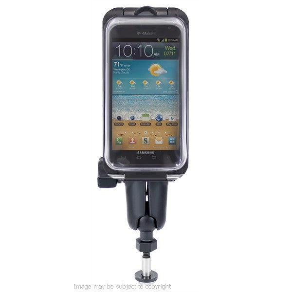 RAM Harley-Davidson Mirror Post Mount, Double Socket Arm, Diamond Base &amp; Aqua Box Pro 20. (sku 18560)