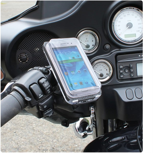 RAM Harley-Davidson Mirror Post Mount, Double Socket Arm, Diamond Base &amp; Aqua Box Pro 20. (sku 18560)
