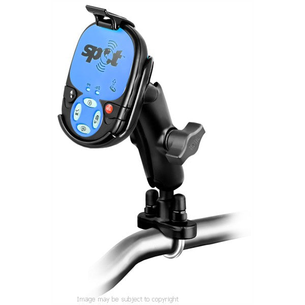 RAM SPOT IS GPS Holder with U-Bolt Mount, Double Socket Arm &amp; Diamond Base. (sku 18564)
