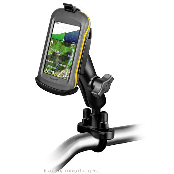 RAM Garmin Montana 600, 650, 650t Holder with U-Bolt Mount, Double Socket Arm &amp; Diamond Base. (sku 18577)