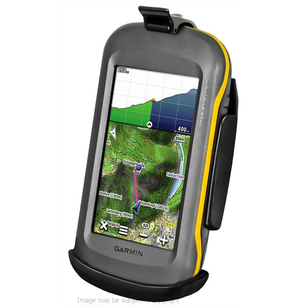RAM Garmin Montana 600, 650, 650t Holder with U-Bolt Mount, Double Socket Arm &amp; Diamond Base. (sku 18577)