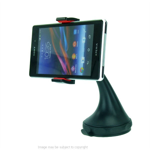 Twist &amp; Lock Spring Grip Rubber Lip Car Mount for the Sony Xperia Z1 L39H (sku 18593)